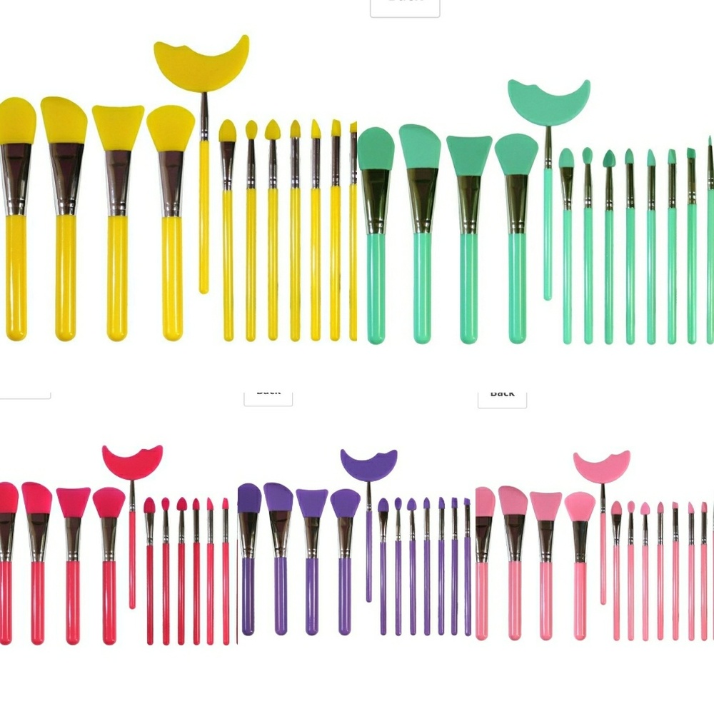 Silicone makeup brush sets 13 pieces